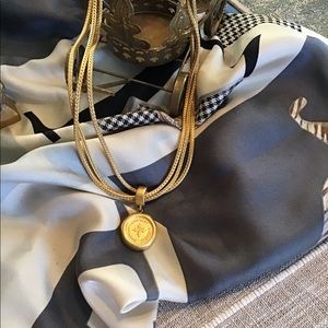 Vintage triple strand Givenchy Coin Necklace